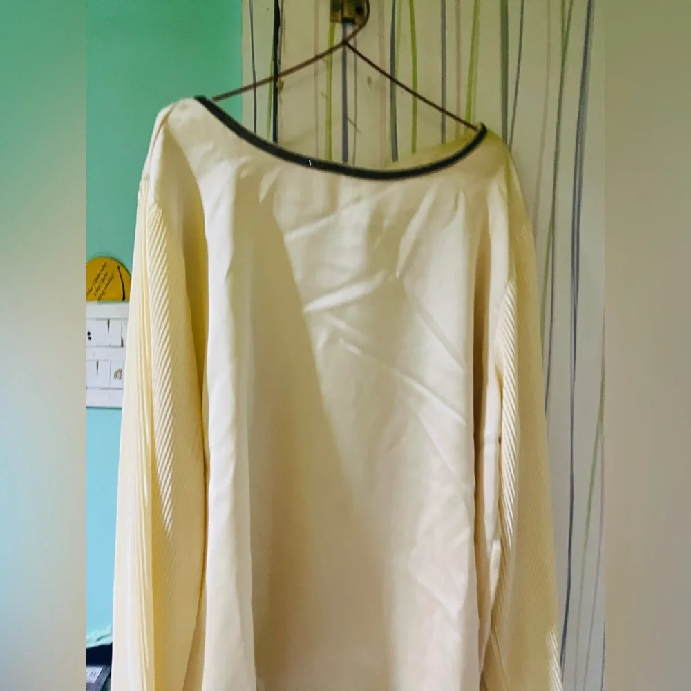 Madame cream top with pleated sleeves! - Picture 1 of 7